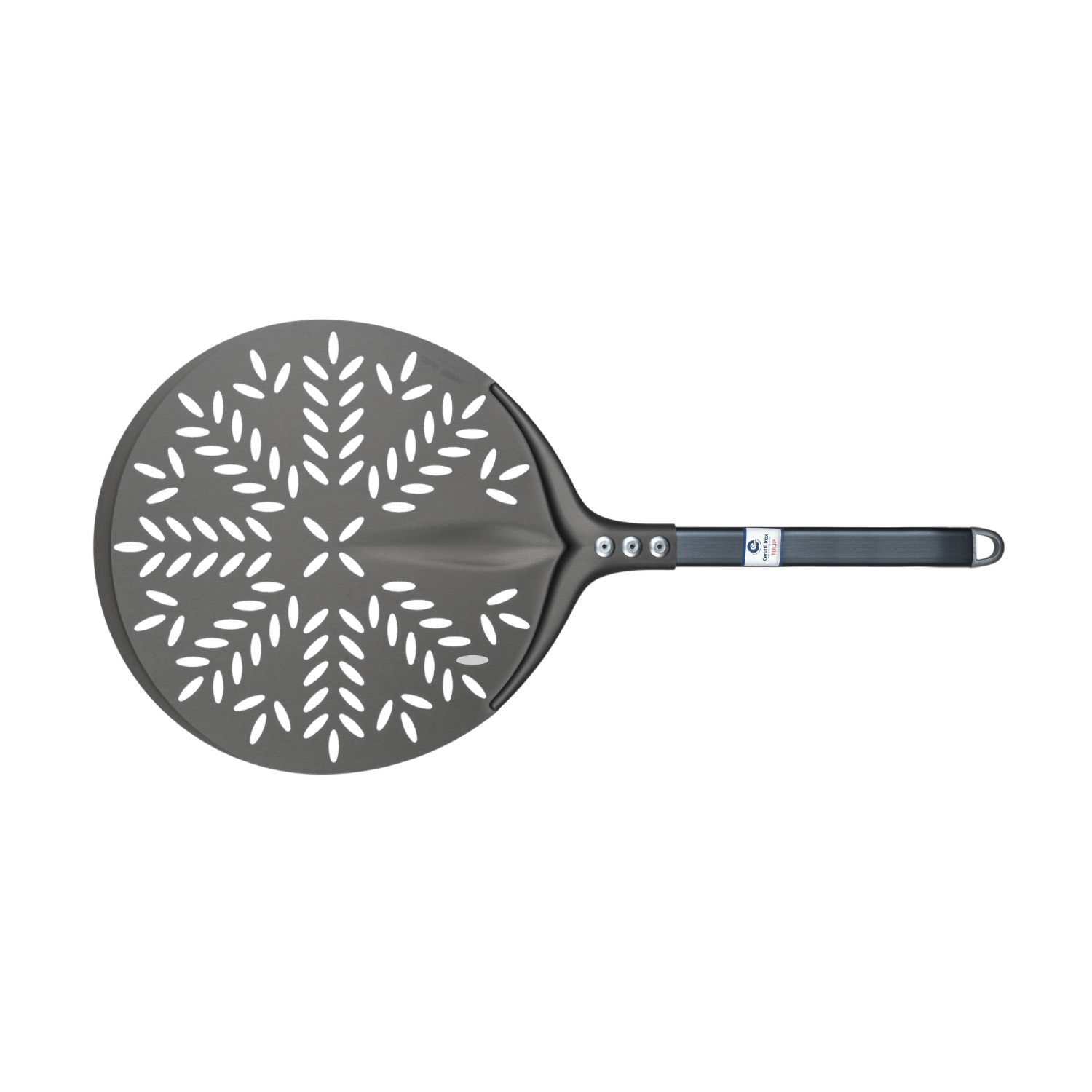 Cerutti »Tulip 60° con Anodizzate Dure« runder Aluminium Pizzaheber; perforiert