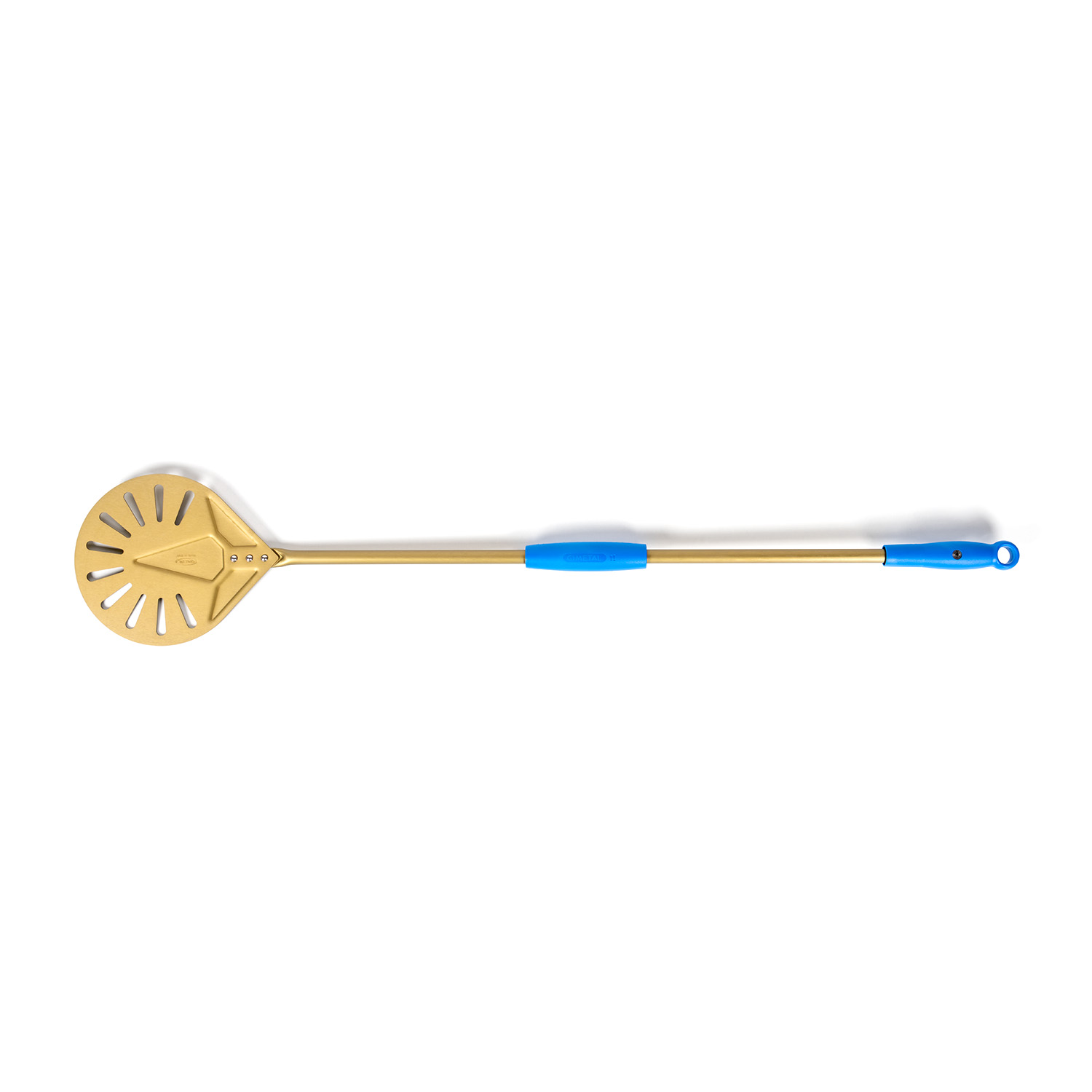 Gi.Metal »Linea Gold« runder Pizzawender; perforiert (75 cm Stiel)