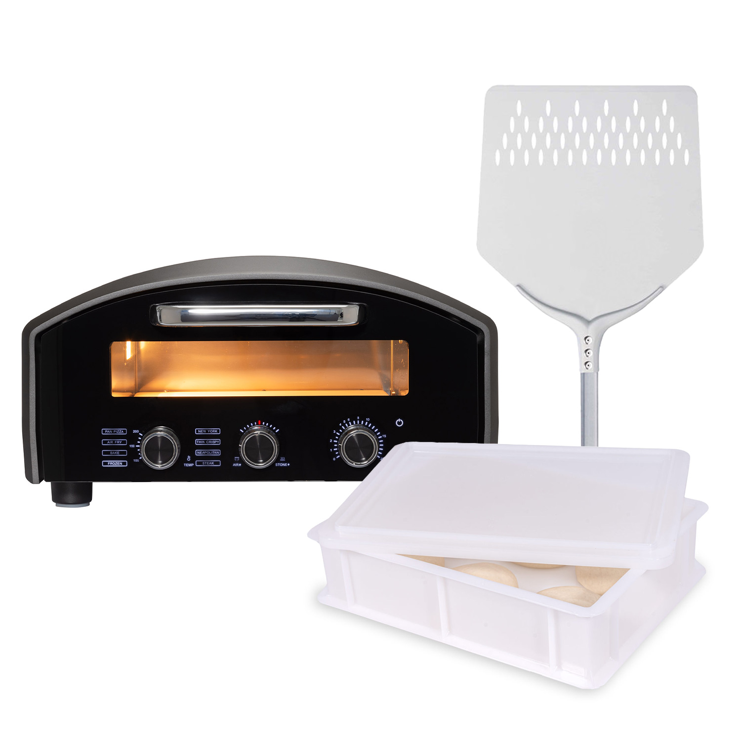 Mustang Astroni 14 Elektro-Pizzaofen Bundle (4-tlg.)