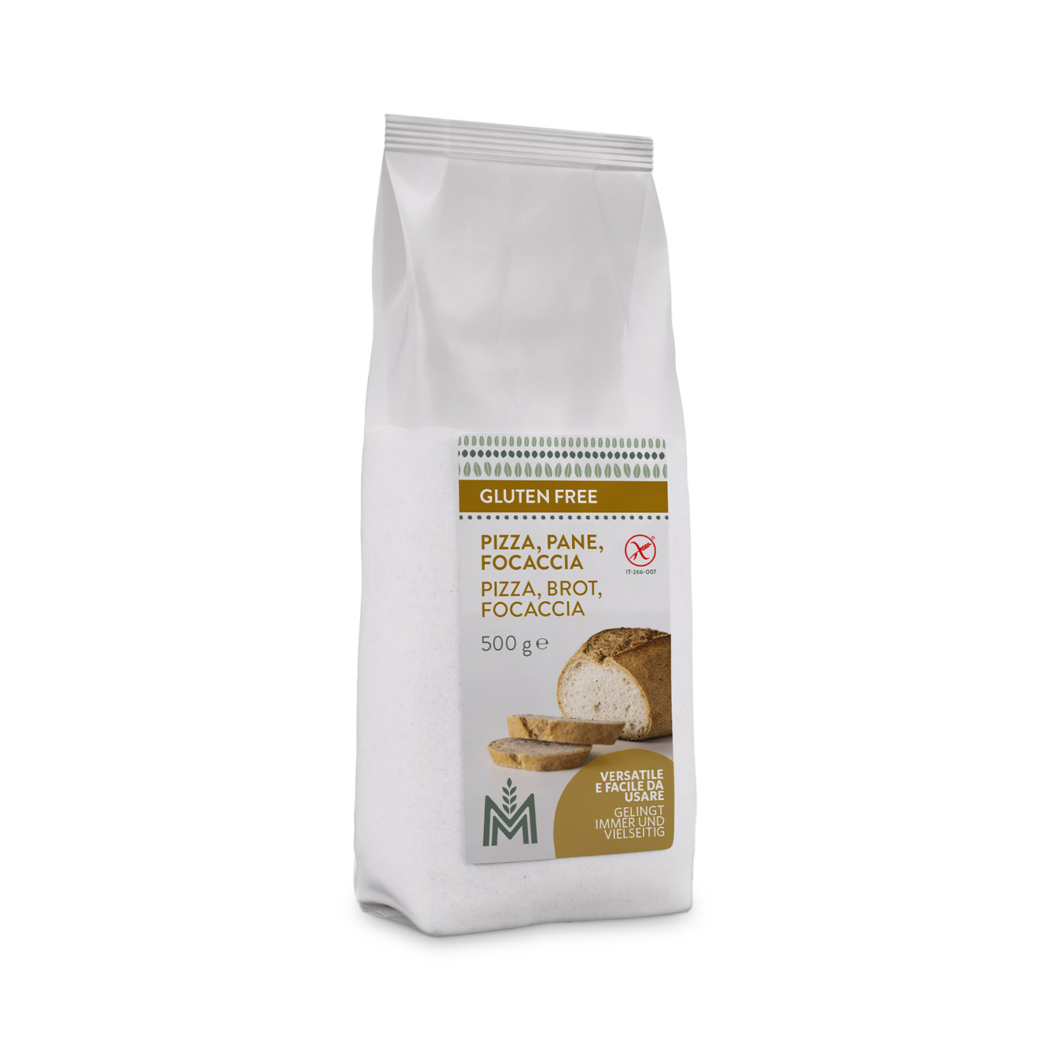 Meraner Mühle glutenfreies Mehl für Pizza; Brot & Focaccia; 500 g