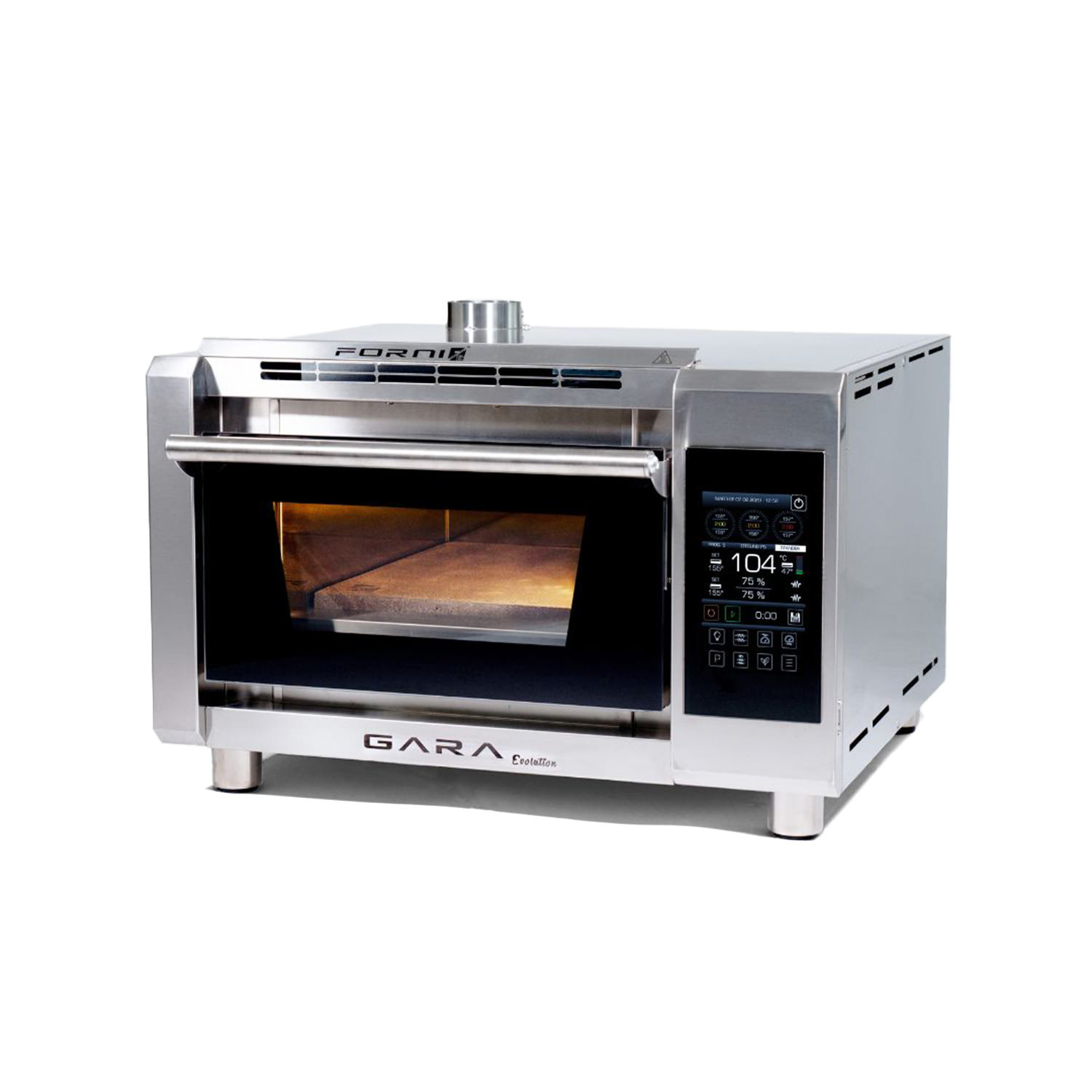 EFFEUNO P134H 550 Gara Evolution Elektro Pizzaofen; inkl. 2x Biscotto-Pizzastein