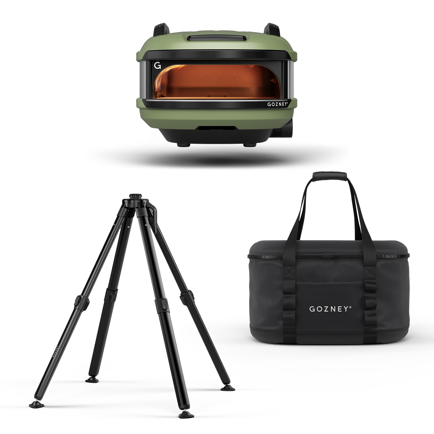 Gozney° Tread mobiler Gas Pizzaofen-Bundle, Olivgrün (Tread + Stand + Cover)