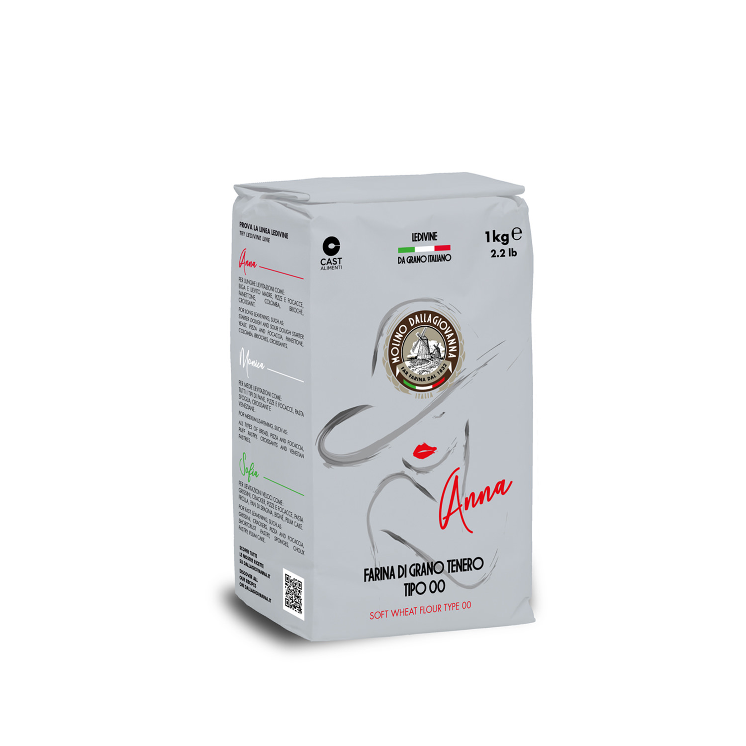 Molino Dallagiovanna leDevine »Anna« ital. Mehl Typ 00; 1kg