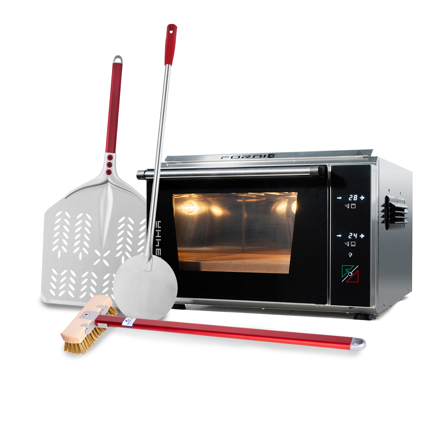 EFFEUNO P134HA 509 Pro Elektro Pizzaofen Bundle (4-tlg.)