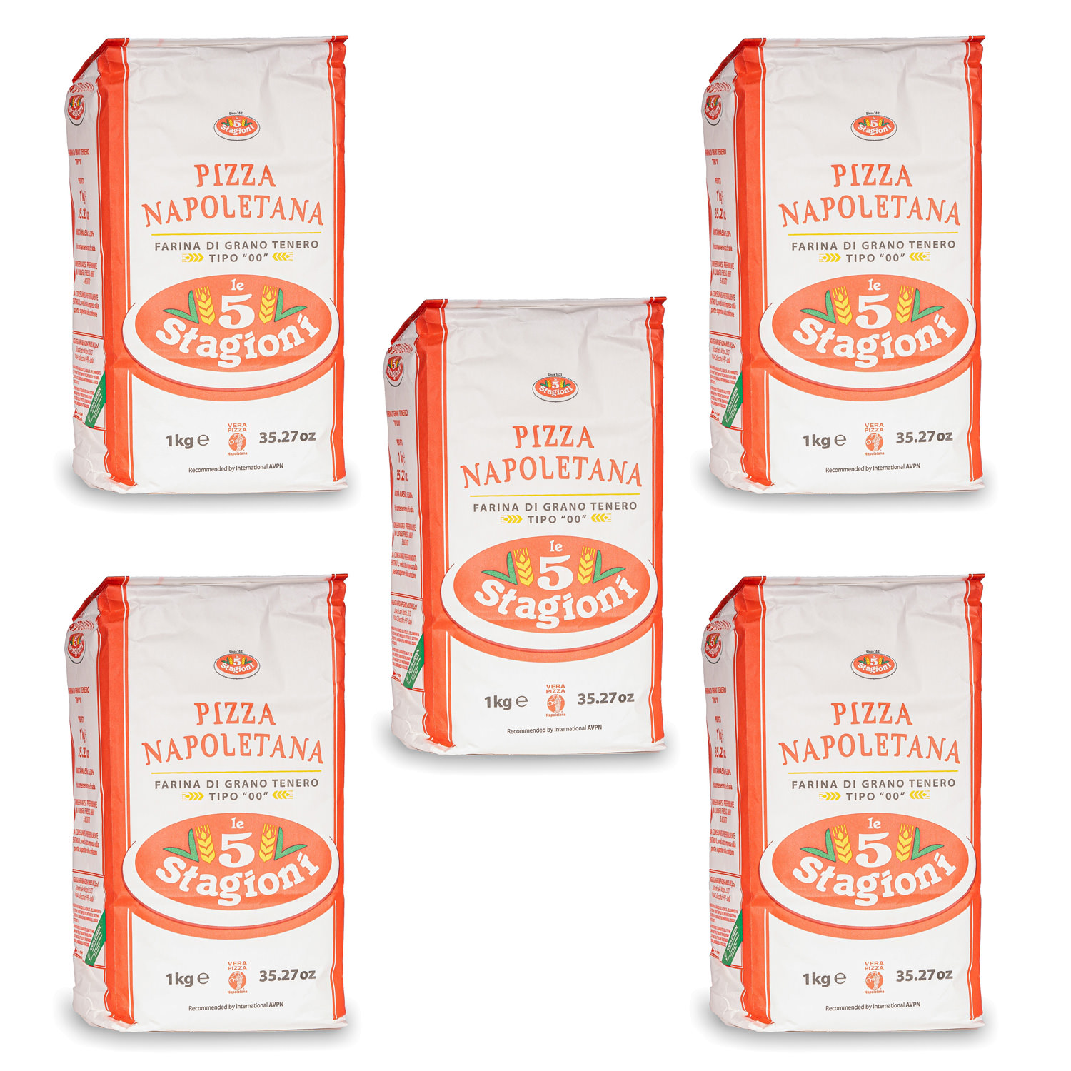 Le 5 Stagioni Napoletana Pizzamehl Spar-Set (5x 1kg)