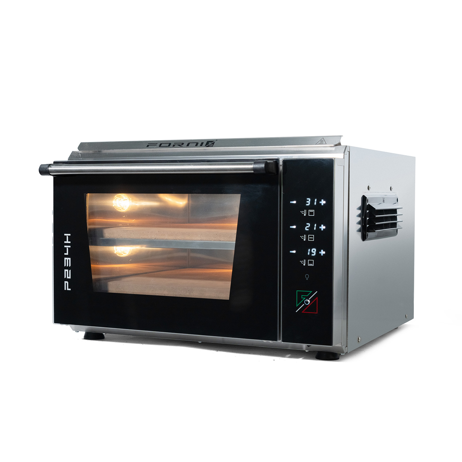 EFFEUNO P234H 509 Pro Extra Power Elektro Pizzaofen (2 Ebenen); inkl. Biscotto-Pizzastein