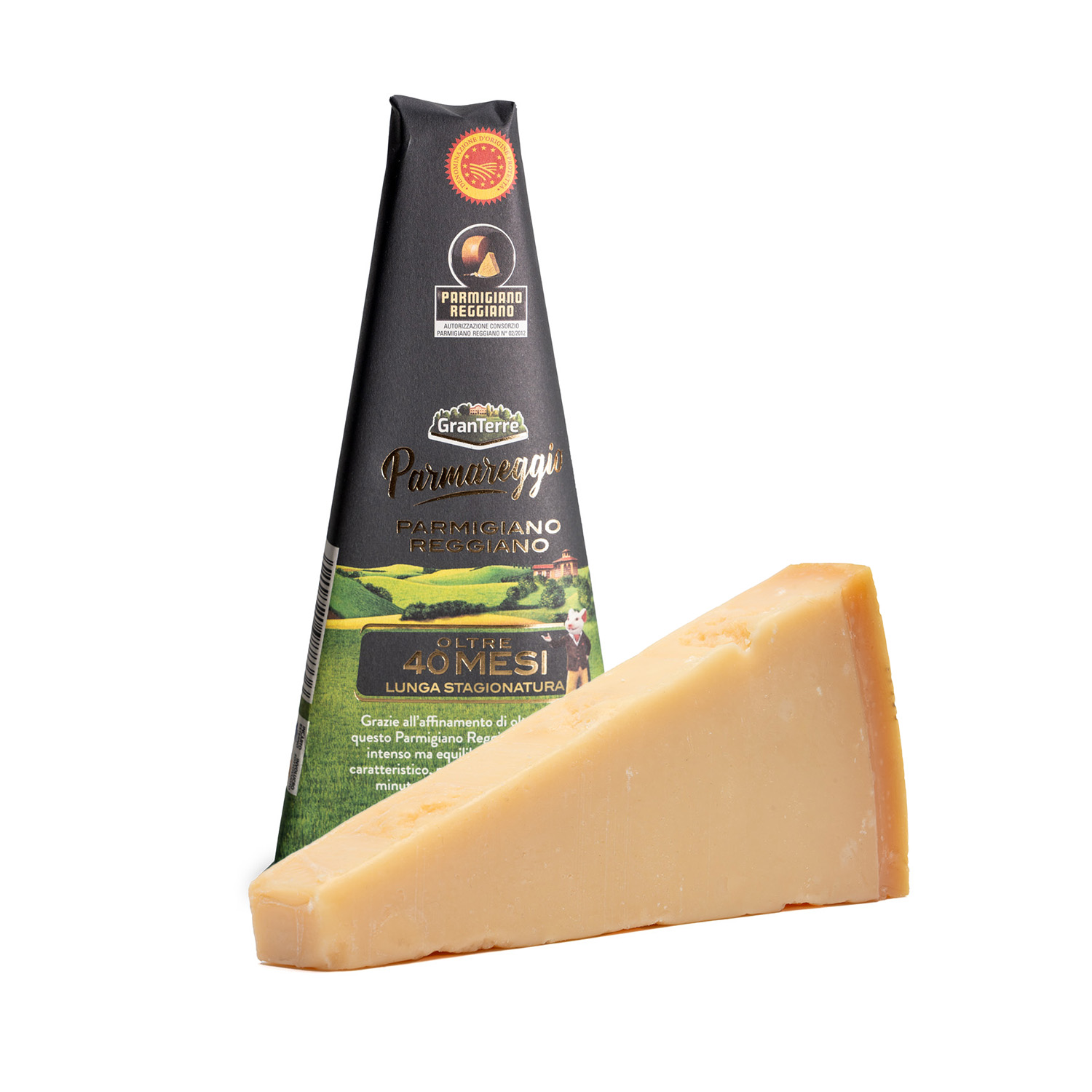 GranTerre »Parmareggio« Parmigiano Reggiano DOP 40 Monate (Stück), 200 g