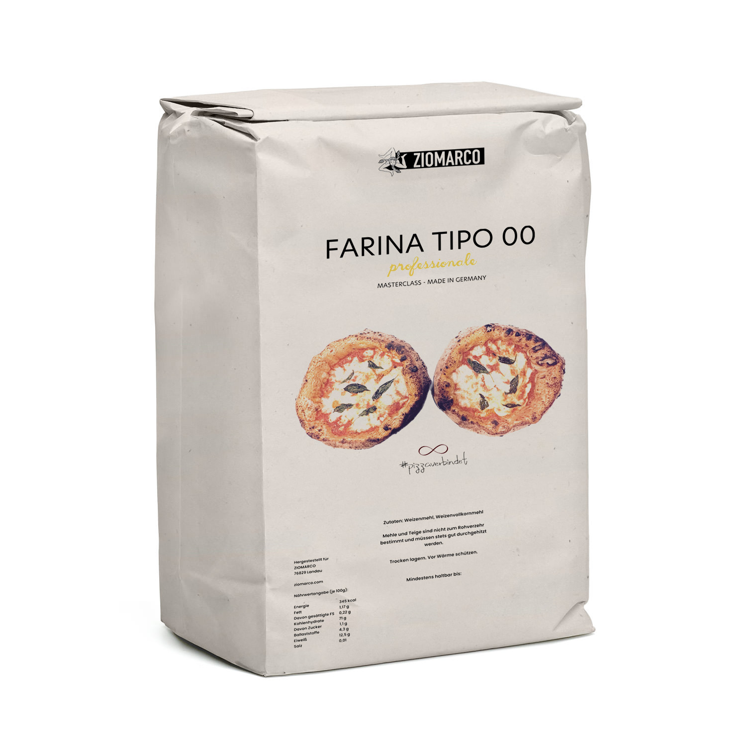 ZIOMARCO Professionale Pizzamehl Typ 00 (2;5 kg)