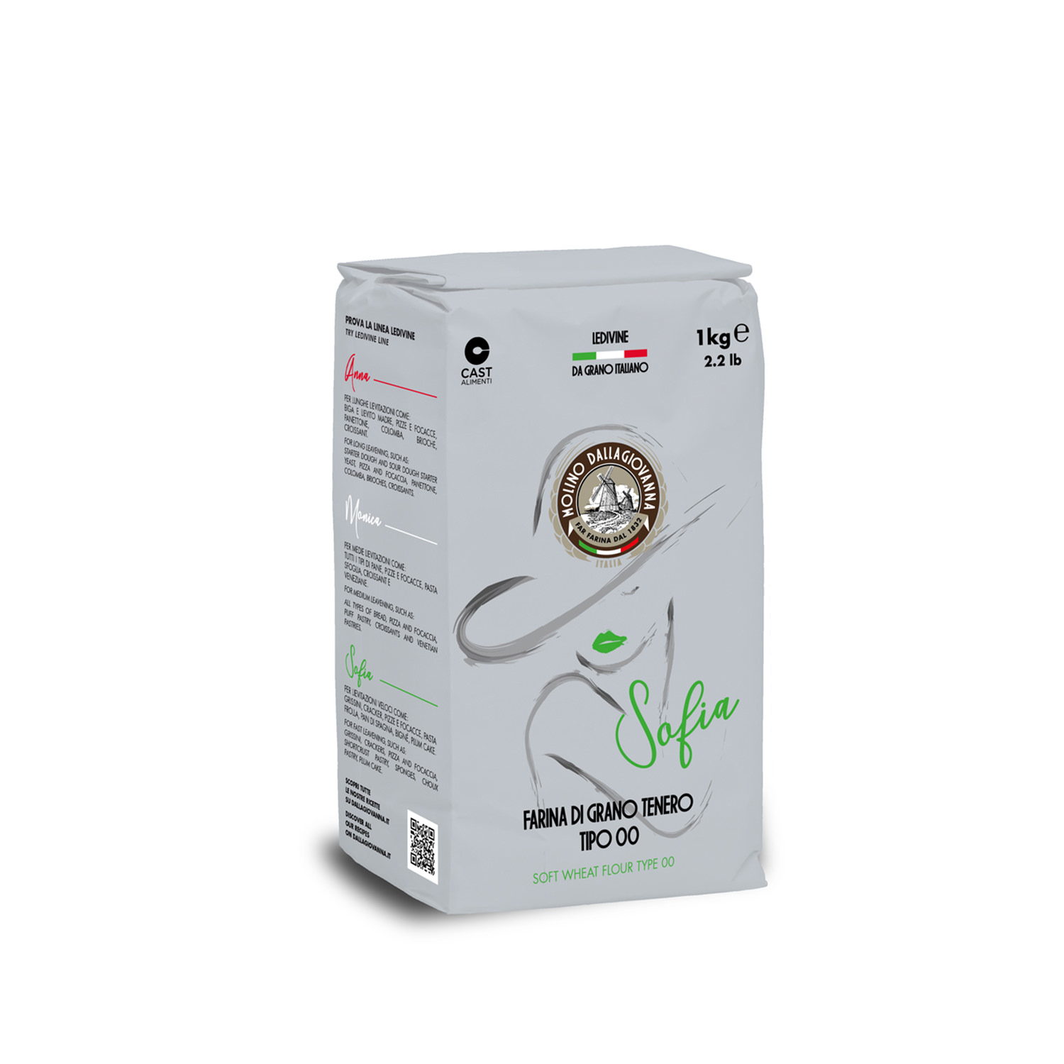 Molino Dallagiovanna leDevine »Sofia« ital. Mehl Typ 00; 1kg