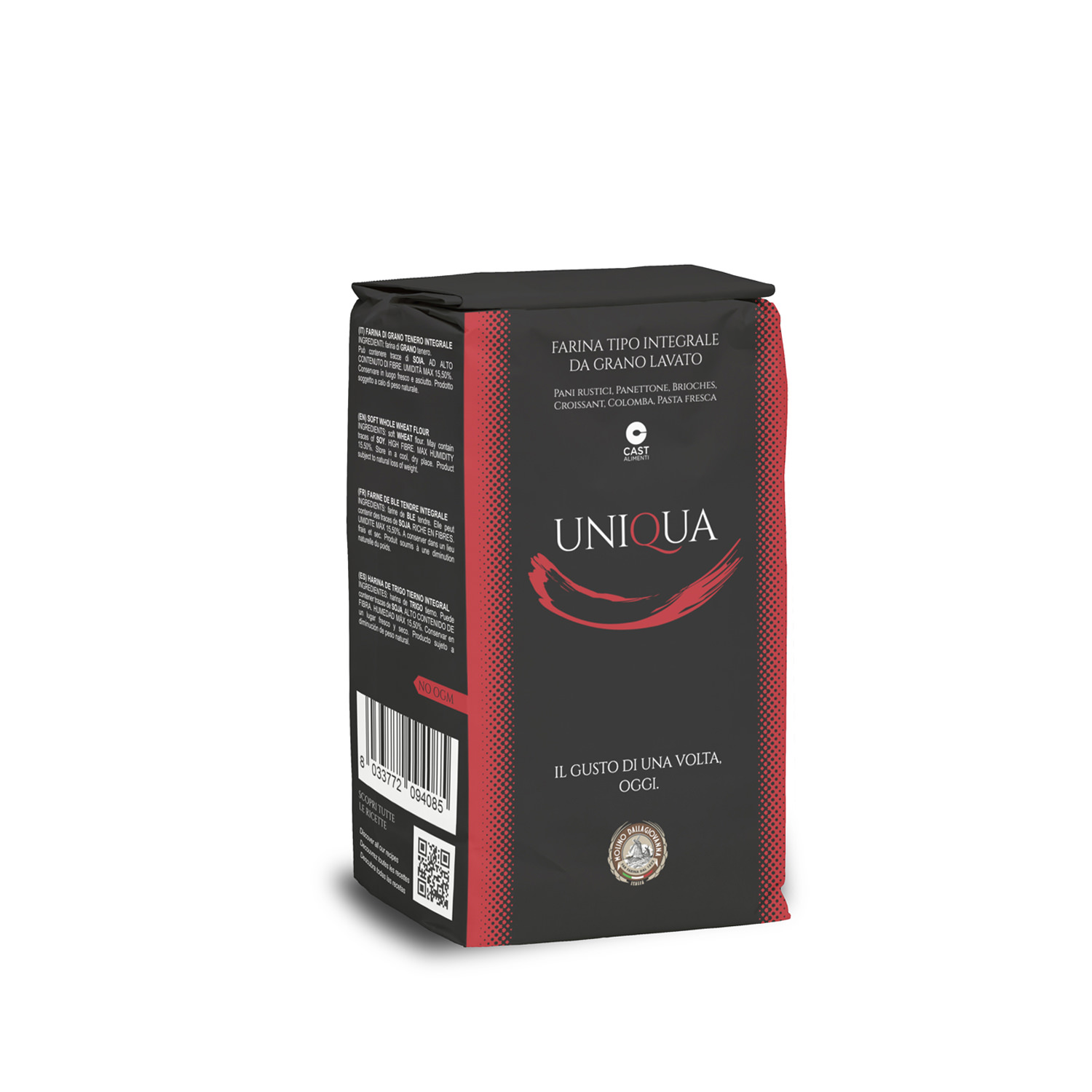 Molino Dallagiovanna UNIQUA Rossa ital. Vollkornmehl; 1kg