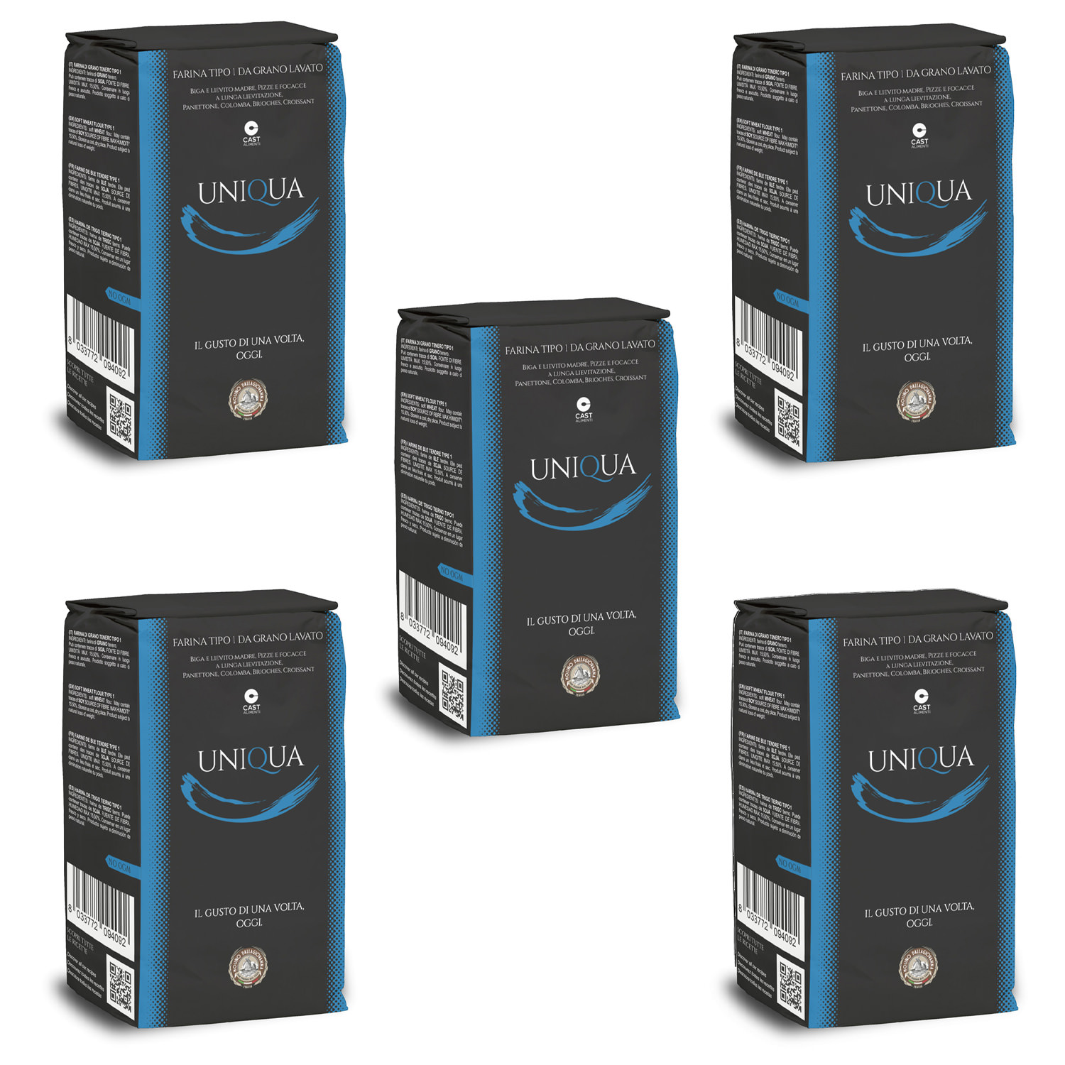 Molino Dallagiovanna UNIQUA Blu ital. Mehl Spar-Set