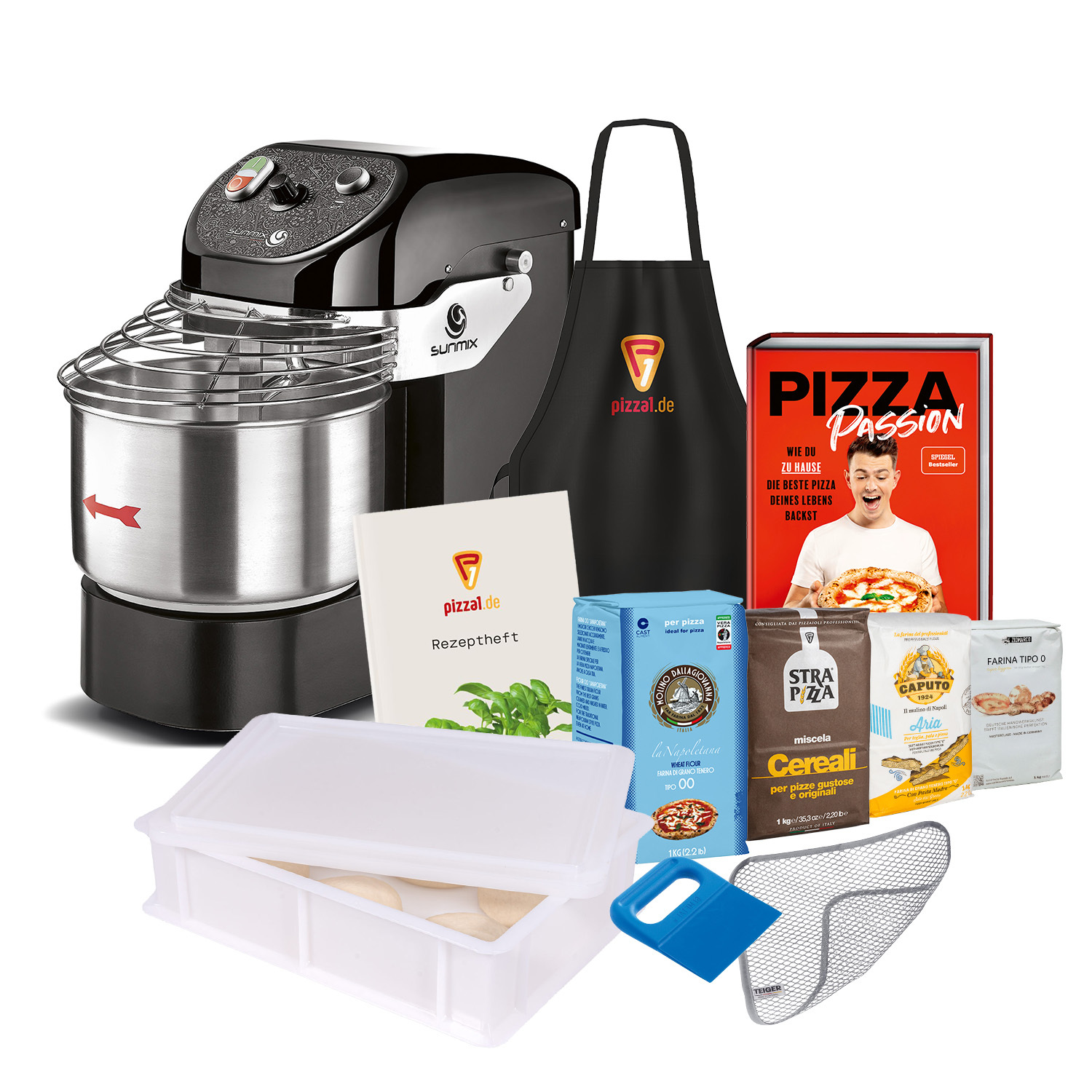 Sunmix EASY LINE EASY6 Spiral-Knetmaschine Bundle (12-tlg.)