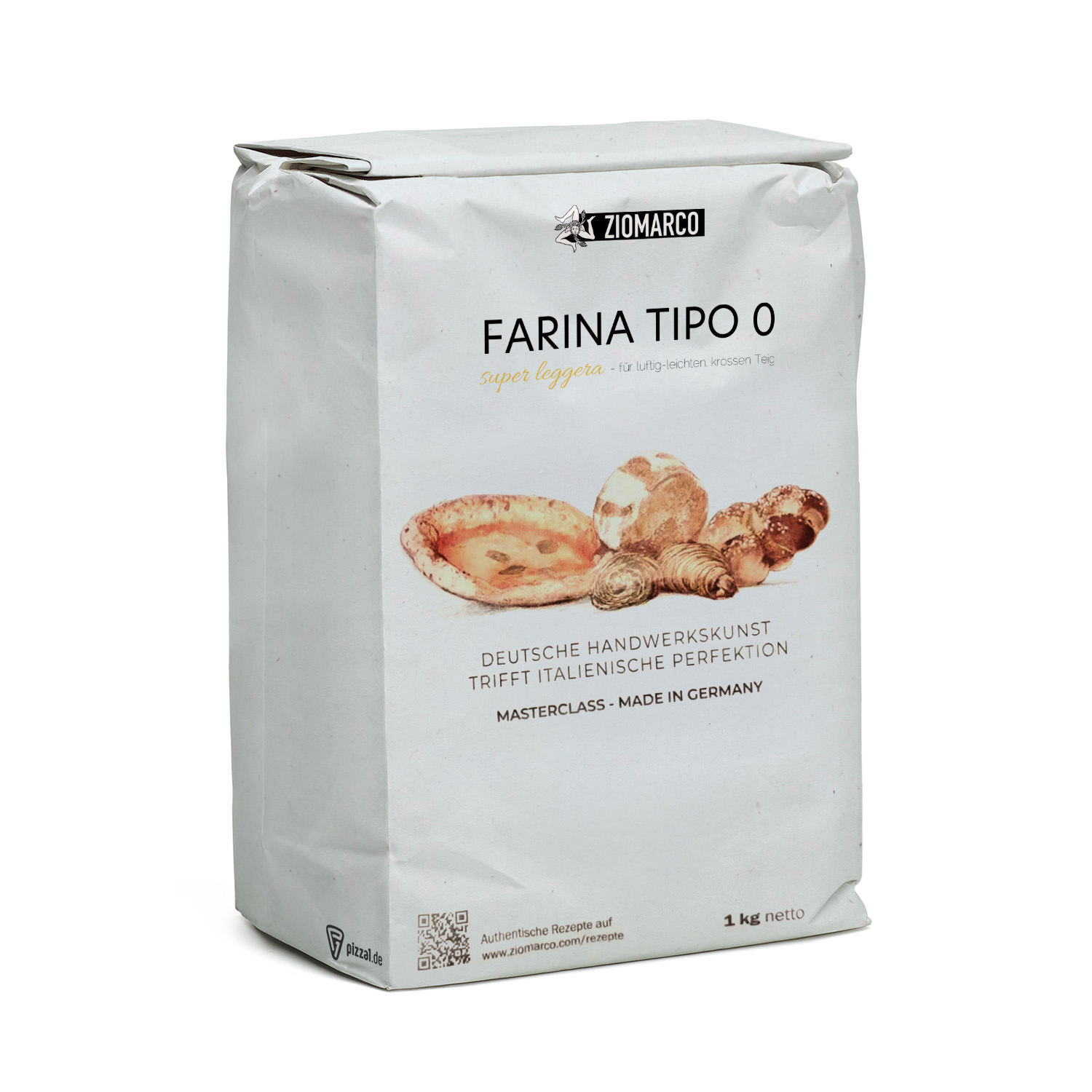 ZIOMARCO Super Leggera Pizzamehl Typ 0 (1 kg)