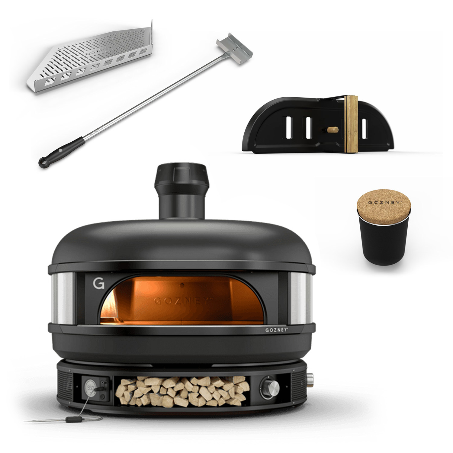 Gozney° Dome Multi-fuel Pizzaofen-Bundle »Wood Fire« (5-tlg.) Off-Black (Limited Edition)
