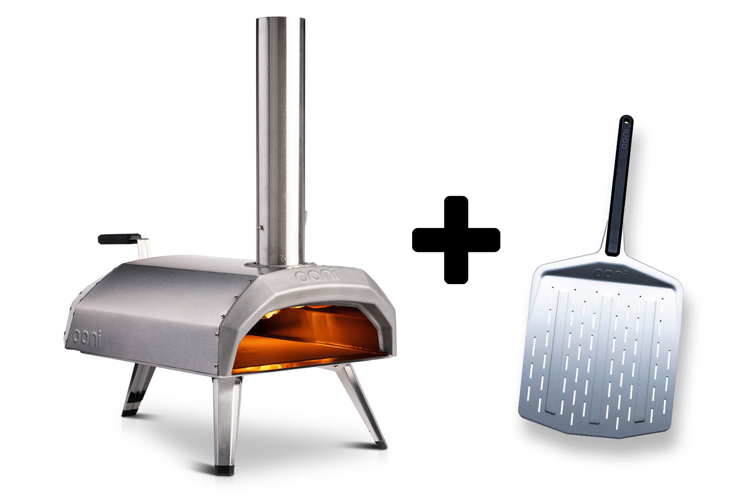 Ooni Karu 12 Pizzaofen - Set mit Premium Pizzaheber; perforiert