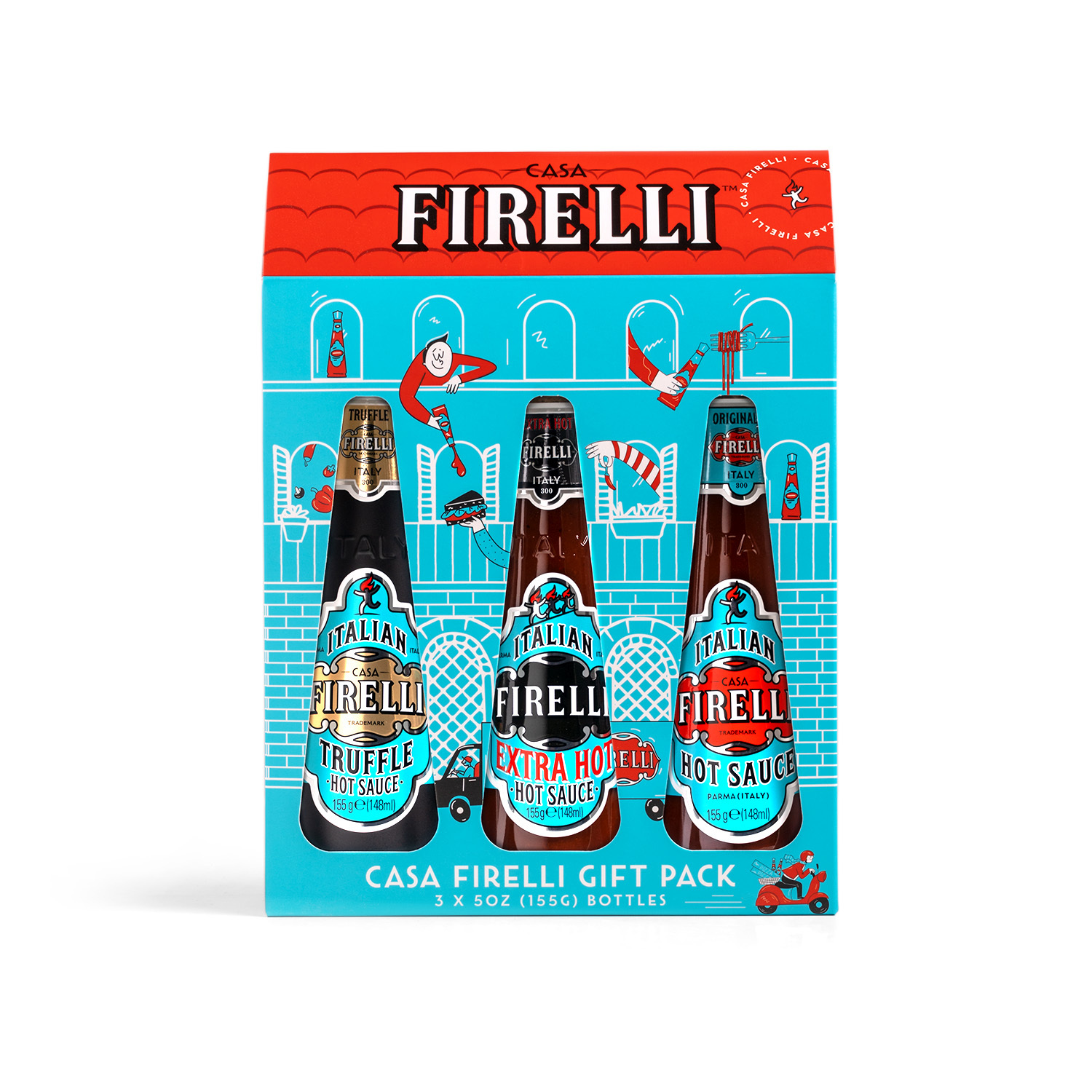 Casa Firelli ital. Hot Sauce Geschenk-Set (3x 148ml)