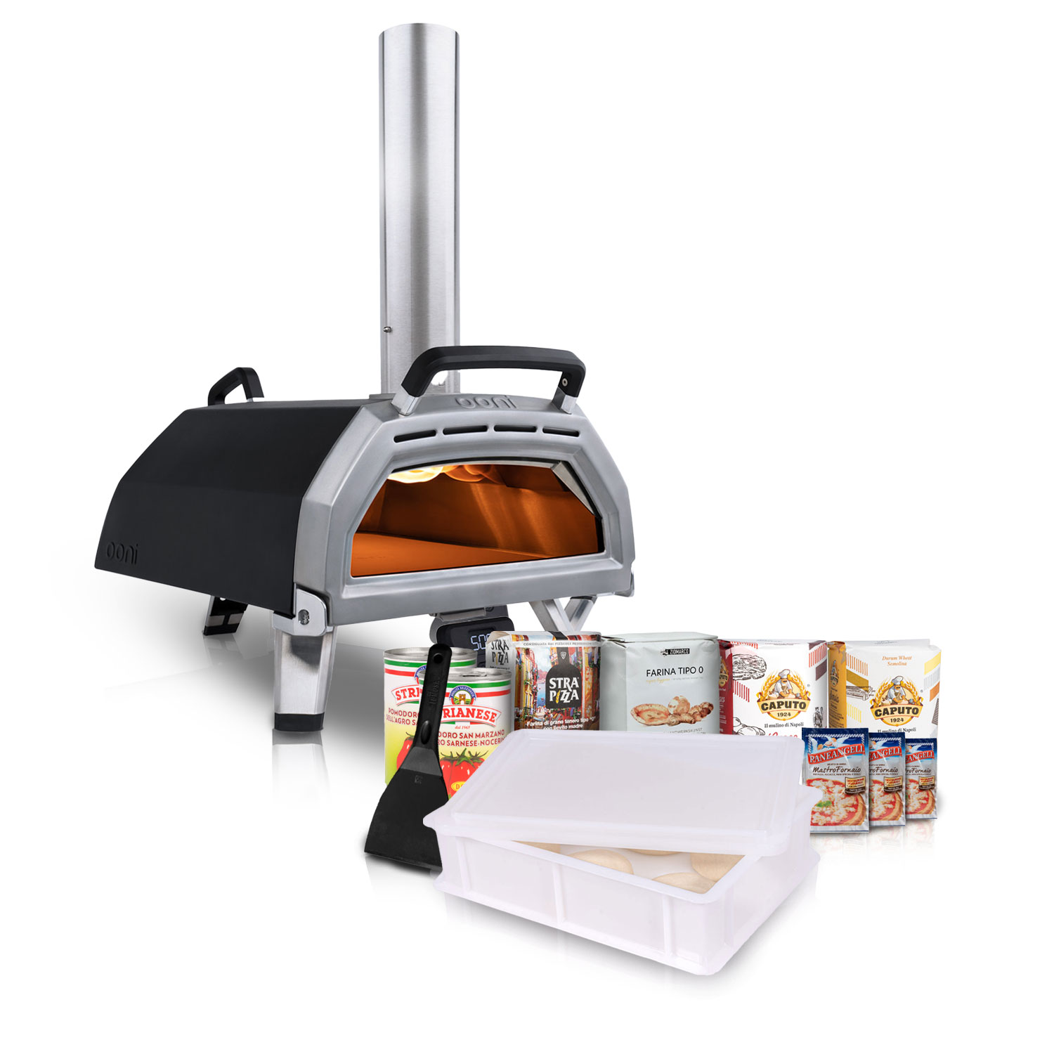 Ooni Karu 16 Pizzaofen + pizza1.de Special-Bundle (10-tlg)